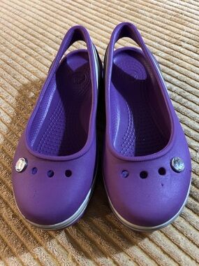 Crocs Kids Purple Slip-On Clog Shoes